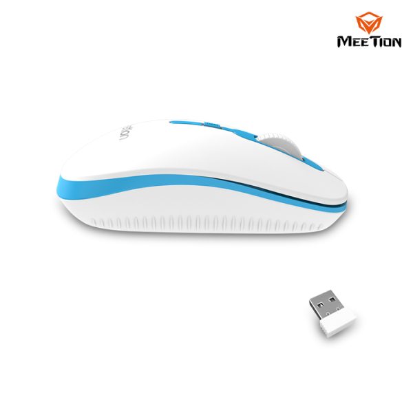 Meetion 2.4G USB Blue Wireless Optical Mouse R547 - Image 4