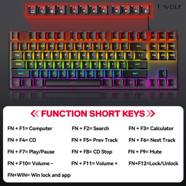 T-Wolf T18 Mechanical Keyboard - Image 5