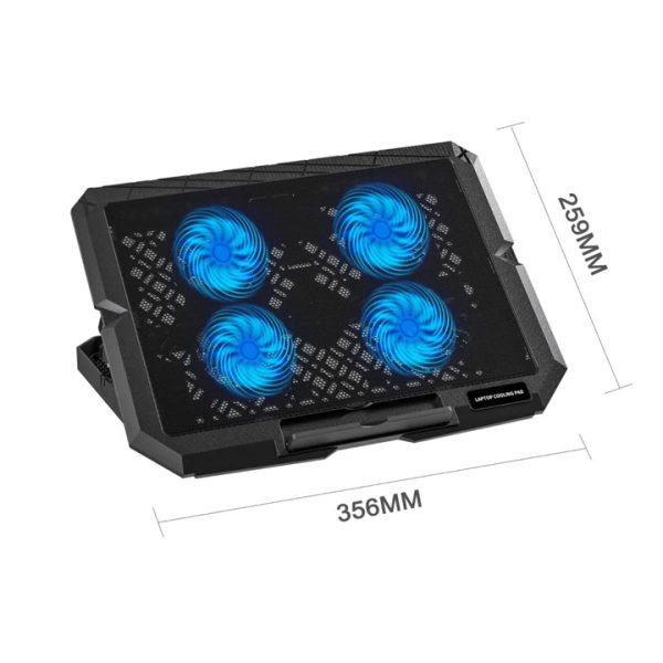 X4 Cooling Pad for Laptop up to 15″ with 4 Fans - Image 4