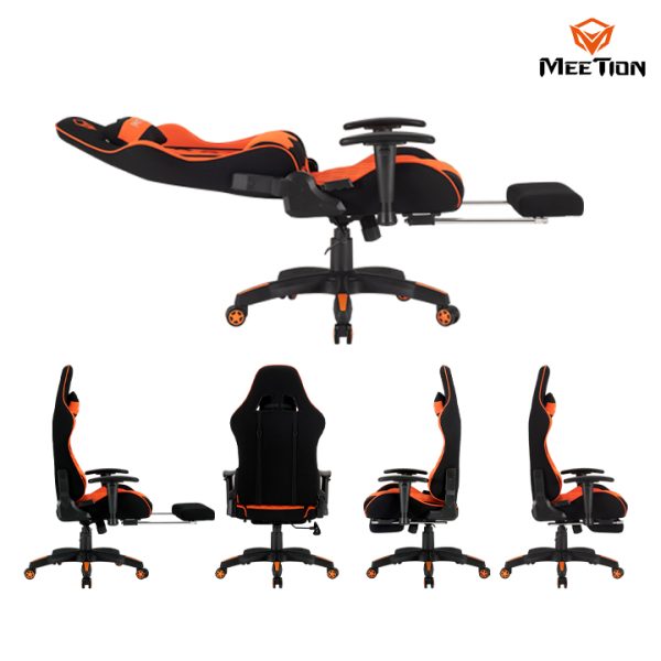 Meetion 2D Armrest Massage Gaming E-Sport Chair with Footrest CHR25 - Image 4