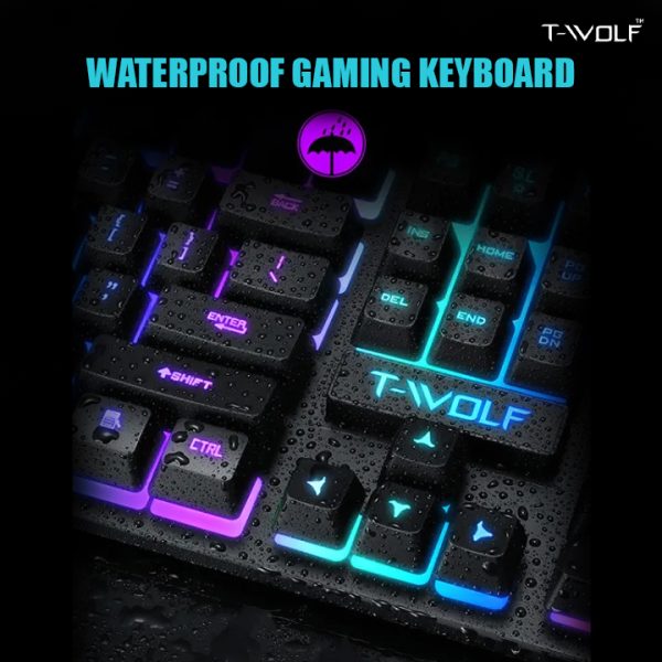 TF 200 Mechanical Keyboard Rainbow Backlit Gaming 2022 and Mouse Set for Lazer Craving Mechanical Feel for Gamers - Image 5