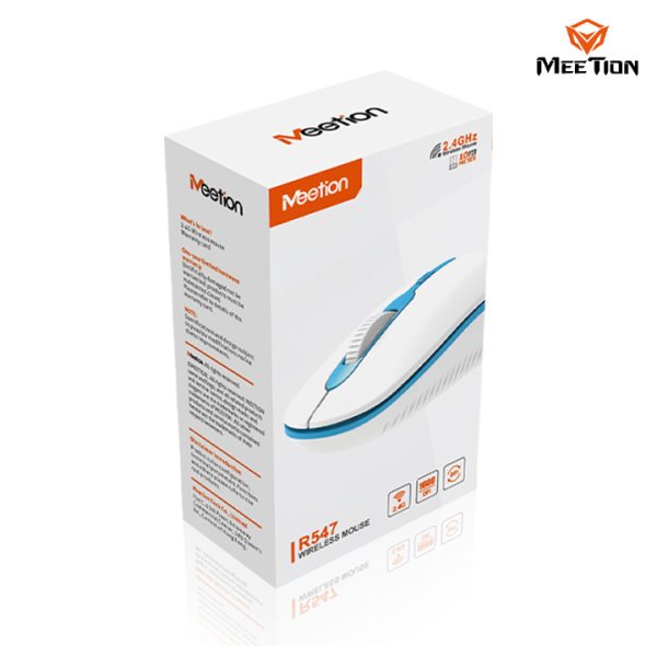 Meetion 2.4G USB Blue Wireless Optical Mouse R547 - Image 6
