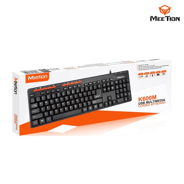 Meetion Wired USB Standard Keyboard K600M - Image 6