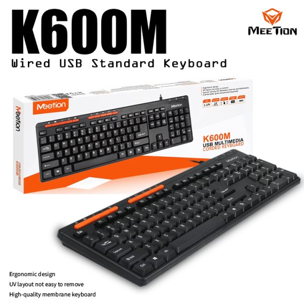 Meetion Wired USB Standard Keyboard K600M