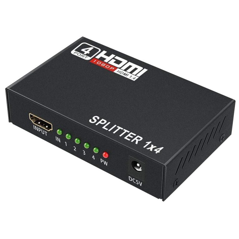 HDMI 1080P 3D Splitter 1 to 4 Repeater Amplifier HD 4 Port Hub PCTech