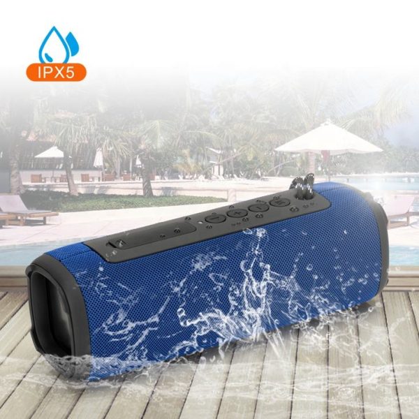 Kisonli Q19 Waterproof IPX5 Portable Two Bass TWS Wireless BT 5.1 Speaker with TF USB FM AUX - Image 2