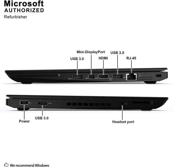 Lenovo ThinkPad T460s Laptop, Intel Core i7-6600U, 8GB DDR4 RAM, 512GB SSD, Windows 11 - Image 2