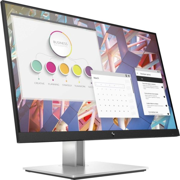 HP EliteDisplay E24 G4 24 Inch IPS LED Backlit, FHD 1920 x 1080, Blue Light Filter, HDMI, VGA, DisplayPort Monitor,