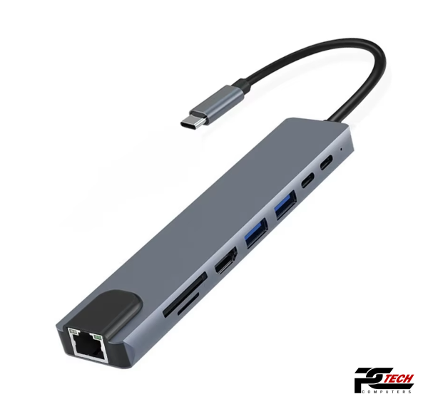 TYPE C to HDTV 8 in 1 Adapter (USB Type C Hub) - Image 3