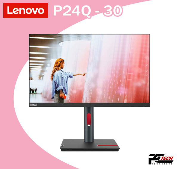 LENOVO ThinkVision P24q-30 24″ Wide 2K QHD IPS MD : 2024 Brand New Monitor (1Y Warranty)
