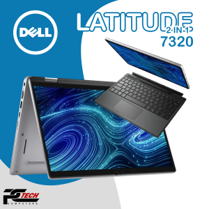 Dell Latitude 7320 two in one laptop / i7 18550U gen / DDR4 16GB RAM / 512 GB NVMe / Intel Iris Xe Graphic / 13.5 FHD Touch Display