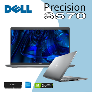 Dell Precision 3570 Mobile Workstation Core i7 12th Gen i5-1235U Deca-core (10 Core) 1.70 GHz - 16 GB DDR5 RAM - 512 GB Nvme/NVIDIA T550 4 GB VGA DDR6/15.6" 1920x1080 FHD /Win 11 Pro Silver