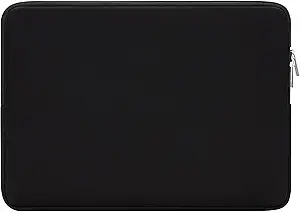 14 Inch Laptop Sleeve Case Protective Soft Padded Zipper Cover Carrying Computer Bag Compatible with 14" Notebook Chromebook Tablet Ultrabook (Black)